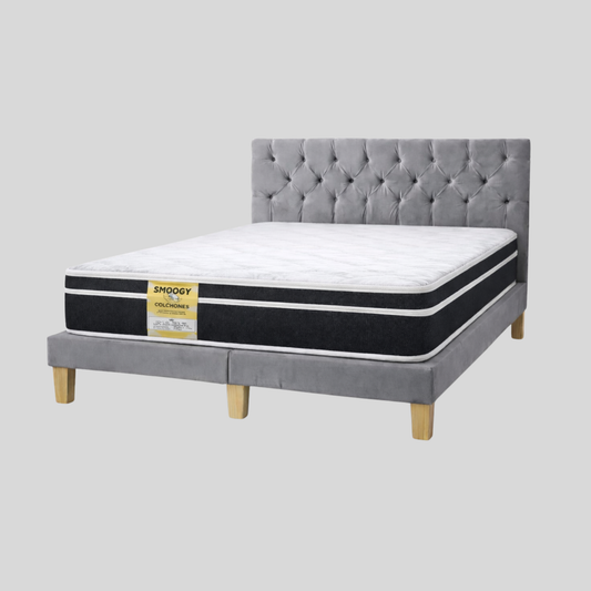 Cama + Base + Respaldo SMOOGY® Balance Semi Ortopédica Premium
